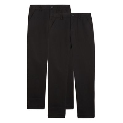 Pack of two boys' slim fit school trousers